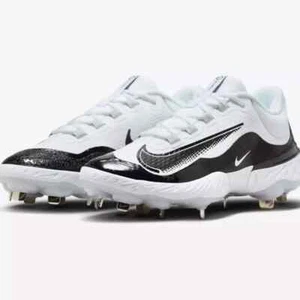 Nike Alpha Huarache Elite 4 White Black Baseball Cleats FD2745-101 Men Size 15 - Picture 1 of 5