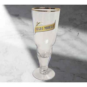 Vetro birra modello nero con bordo oro 8,5" logo birra messicana - Foto 1 di 2