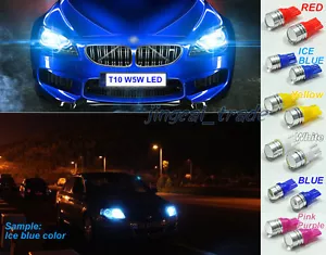1 par de lentes redondas 12V T10 W5W SMD HP 1,5W LED luz lateral/cola para automóvil - Imagen 1 de 7