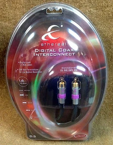 NEW Ethereal EE-D.5 Digital Coaxial Audio Cable, 0.5M (1.6 Ft), Premium Grade - Picture 1 of 2