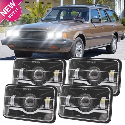 4 шт светодиодных дневных ходовых огней 4x6 дюймов для Toyota Cressida 1981 1982 1983 1984 годов выпуска - Изображение 1 из 4