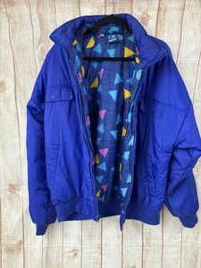 Vintage Ocean Pacific Jacke Herren XL wattiert gesteppt Ski Schnee 80er Montabeat blau - Bild 1 von 24