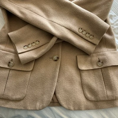 Lauren Ralph Lauren Vintage Camel Hair Blazer Sz 8 Tan Classic Preppy Chic Coat - Image 1 of 4