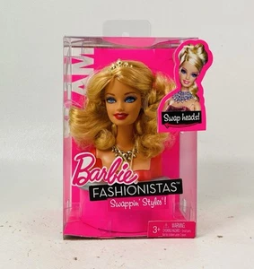 🌟Barbie Fashionistas Swappin' Styles Fashionistas Glam Blonde Doll Head, 2010 - Picture 1 of 6