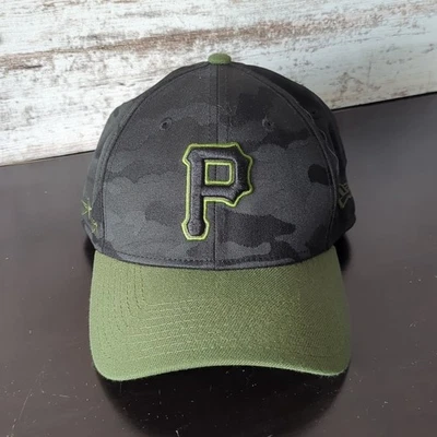 Pittsburgh Pirates Salute to Service hat New Era Brand 39Thirty Small-Medium Cap - Image 1 of 4