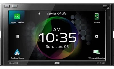 JVC KW-M865BW 6.8" Wireless CarPlay Android Auto Digital Multimedia Receiver - Image 1 of 3