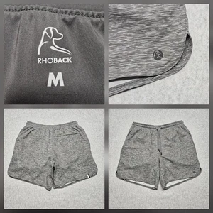 Rhoback Grit Gym Shorts Mens Sz M Lined Gray 7" - Picture 1 of 12
