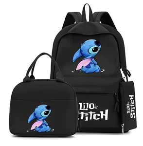 3Pcs/set Disney Stitch Mochila Kids Backpack Children School Bags - Picture 1 of 28