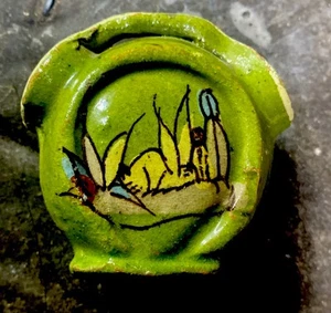 Jarrón de cerámica miniatura pintado a mano cactus desierto firmado México - Imagen 1 de 5