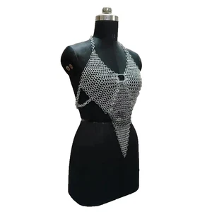 Top de cota de malla para vestido Larp y disfraz de cosplay aluminio anillo a tope de 10 mm, hola - Imagen 1 de 5