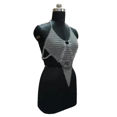 Top de cota de malla para vestido Larp y disfraz de cosplay aluminio anillo a tope de 10 mm, hola Foto 1 de 4