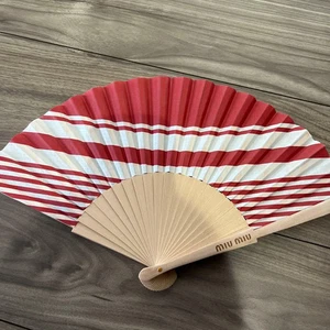 miu miu Fans Folding Fan Red Sensu Japan TOKYO Novelty Limited  - New - Picture 1 of 4