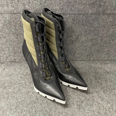 CHRISTIAN LOUBOUTIN Colorblock Pattern Lace-Up Boot Women's Size US 8 - Image 1 of 4