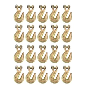 20PCS G70 3/8" Clevis Grab Hook Chain Hook Tie Down Towing Flatbed Truck Trailer - Picture 1 of 6