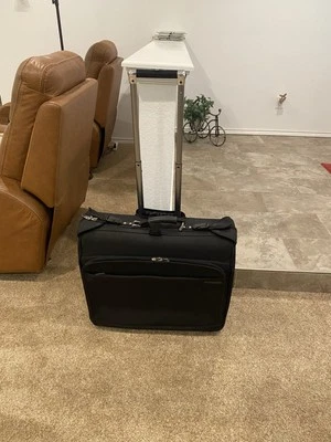 DELSEY Black 2 Wheel Rolling Garment Suite-Clothes Luggage 23”W/21”H/9”D - Image 1 of 4