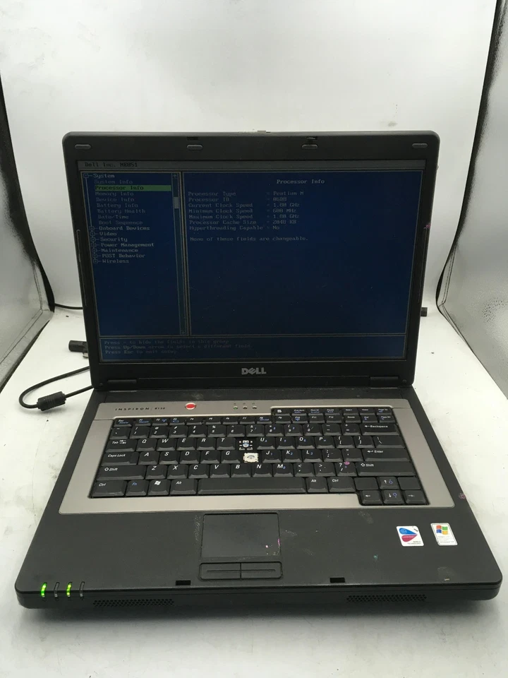 DELL INSPIRON B130 - BOTAS PARA BIOS - INTEL PENTIUM M - 1GB RAM - LEIA A DESCRIÇÃO - BB - Imagem 1 de 4