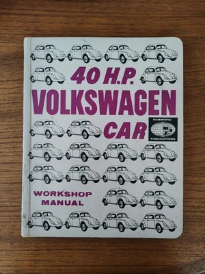 VOLKSWAGEN BEETLE 1962 VINTAGE 40 H.P. SERVICIO MANUAL TALLER COCHE AUSTRALIANO Foto 1 de 4