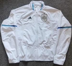 Adidas Spanien Nationalmannschaft WM 2022 Hymne Jacke weiß Herren Größe L - Bild 1 von 11