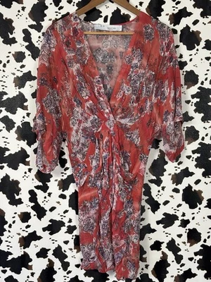 Женское платье Iro размер 38 США 6 Gazania с глубоким гобеленовым принтом мини-платье - Изображение 1 из 4