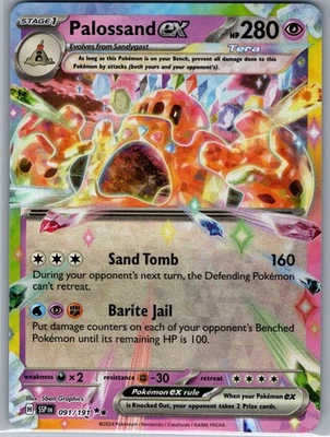 Palossand ex 091/191 SV08: Surging Sparks - Pokemon Card - NM - Image 1 of 2