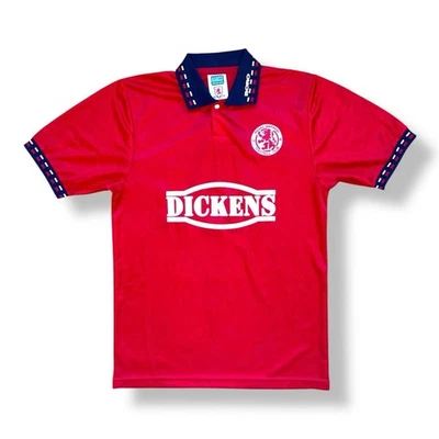 1994/95 Errea Middlesborough Remake Home Soccer Jersey Football Shirt Red S - Image 1 of 4