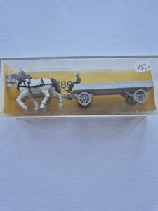 S2, PREISER HO Figurenset.  489 Pferd und Wagen - Bild 1 von 2