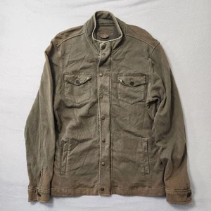 Cazadora militar Lucky Brand para hombre grande verde desteñida por el sol botón utilitario del ejército  - Imagen 1 de 12