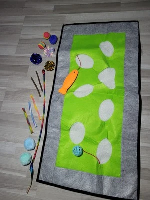 YOUNGEVER 🆕️Interaktives Katzenspielzeug Set – Schnüffelmatte & Spielzeugmix