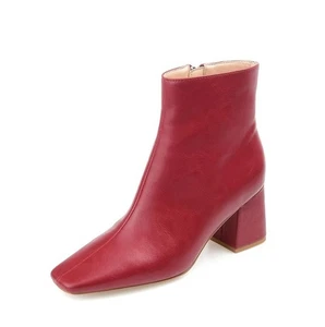 Stivaletti Journee Collection donna 13 M rosso mattone Haylinn tacco a blocco nuovi con scatola IQ3 - Foto 1 di 4