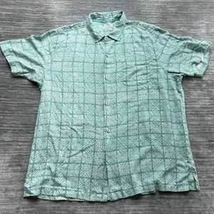 Tommy Bahama Hemd Größe XXL Herren Hawaii Blumen Kurzarm Knopfleiste Grün - Bild 1 von 8