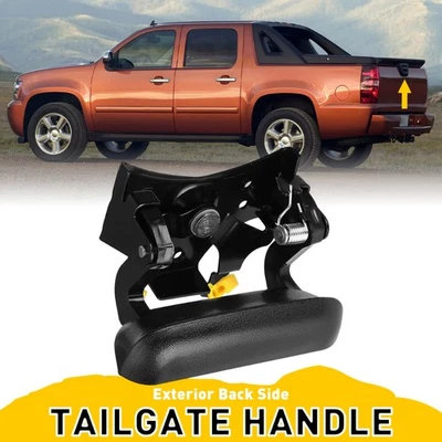 For 2002-2006 Chevrolet Avalanche Tailgate Handle Exterior Rear Black 15086873 - Image 1 of 4