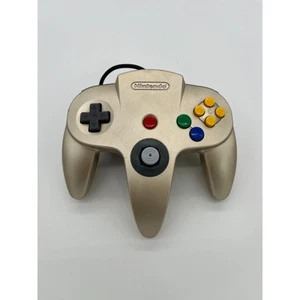 Controller Nintendo 64 N64 oro OEM - bastone buono - Foto 1 di 2
