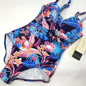 6D Profile by Gottex Damen Standard Color Rush D Cup Einteiler blau bunt - Bild 1 von 11