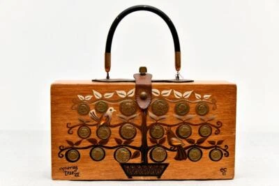 Enid Collins Artista 1963 De Colección MONEY TREE VII Firmado Original Caja de Madera Monedero Monedas MCM Foto 1 de 4