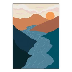 Poster Quadro Tela Canvas - Illustrazioni Paesaggi Astratti Dipinti A0015-D001 - Picture 1 of 19