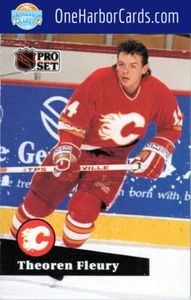 Tarjeta de hockey 1991-92 Pro Set Calgary Flames #AC 20 Theoren Fleury - Imagen 1 de 2