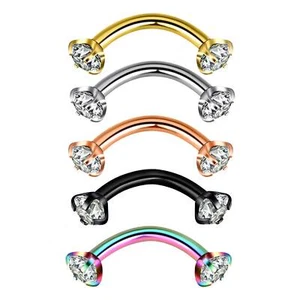 5-10PCS Curved Eyebrow Rings Surgical Steel Daith Rook Earring Body Piercing 16G - Picture 1 of 8