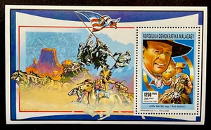 MADAGASCAR JOHN WAYNE STAMPS SS 1992 MNH RIO BRAVO ENTERTAINER WESTERN MOVIE - Picture 1 of 1