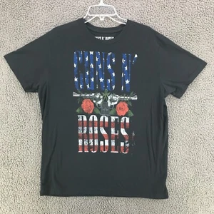 Guns N Roses American Flag Logo Black T-Shirt Size XXL Slash Axel Rock N Roll - Picture 1 of 7