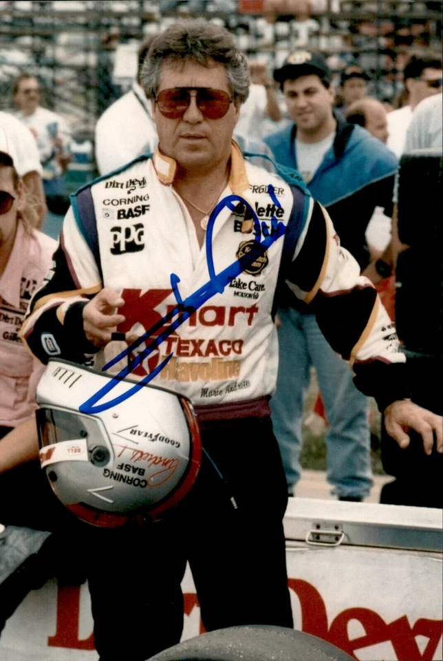 Mario Andretti Signed Autographed 4x6 Photo Indy 500 NASCAR Race Car Driver  Foto 1 de 1