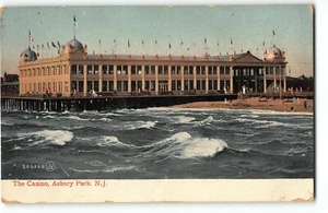 Postal de The Casino, Asbury Park NJ 1909 - mensaje en la parte posterior: viaje a la escuela dominical - Imagen 1 de 2