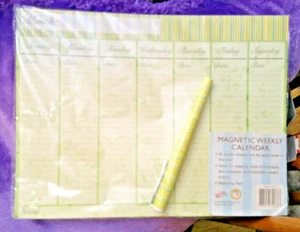 Magnetic Weekly Calendar Planner Not Dated 52 Sheet WITH PEN - Picture 1 of 1