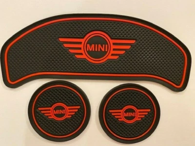 MINI (F54) CLUBMAN 2016 - 2020 (3 PEÇAS) CONJUNTO DE ALMOFADAS DE PORTÃO DE CONSOLE INTERIOR - VERMELHO - Imagem 1 de 3