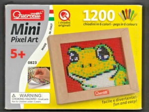 Mini pixel Art QUERCETTI 1200 chiodini, cod 0823 Frog, FONDO DI MAGAZZINO - Foto 1 di 1