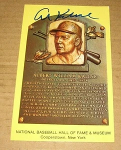Al Kaline AUTOGRAPHED HOF Plaque Postcard Detroit Tigers - Picture 1 of 4