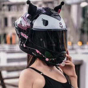 SANRIO HELLO KITTY KUROMI SAFETY MOTORCYCLE HELMET BIKING SNOWBOARDING SPORTS - Picture 1 of 4