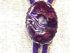 Bolo Tie For Men Western Cowboy Bolo Tie Abalone Stone Bolo Tie Native American - Picture 1 of 9