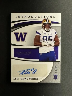 Levi Onwuzurike 2021 Panini Immaculate Collegiate Rookie Introductions Auto /99 - Image 1 of 2