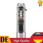 Keychain Light 10 Gear Adjustable Torch Mini for Camping Working (White)