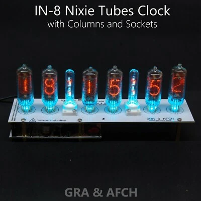 IN-8 Nixie Tubes Clock [Tubes Columns Temp F/C] 12/24H SlotMachine WITH SOCKETS - Image 1 of 4